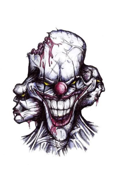 The original pattern for the modern clown tattoo is the jester which is also