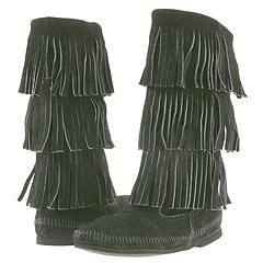 3 Layer Fringe Minnetonka Boots for Women