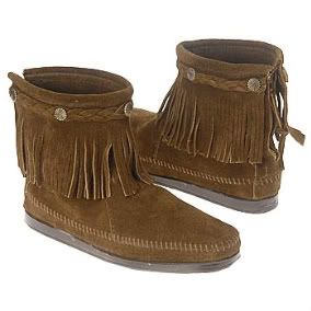 Minnetonka Zipper - Hi Top Back Zip Boot