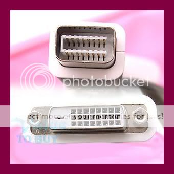 Mini DVI to DVI Monitor Adapter Video Cable Apple Mac  